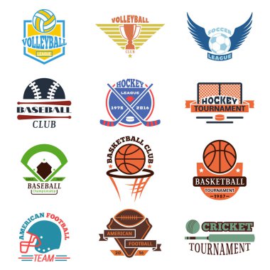 Spor takım rozet vektör hazır.