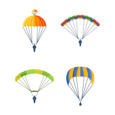 Ballon aerostat ulaşım vektör set.