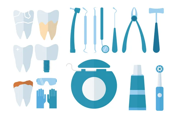 Dentista stomatologia attrezzature vettoriale illustrazione . — Vettoriale Stock