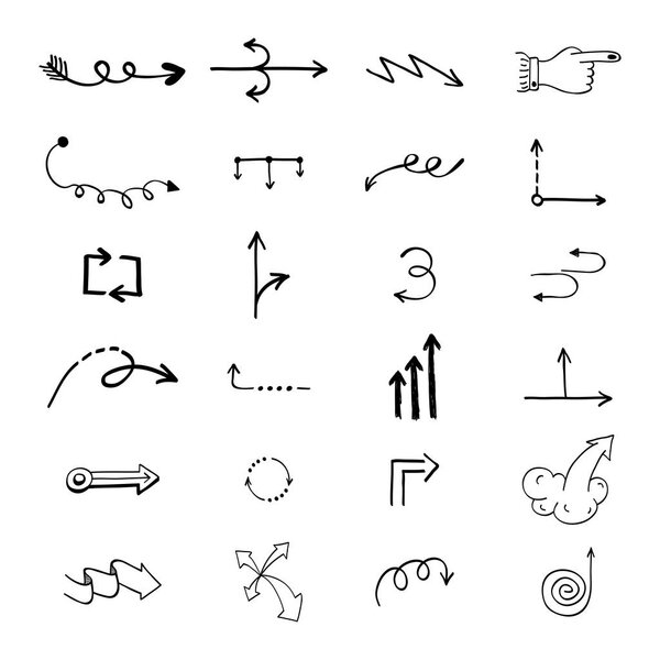 Vector illustration of arrow icons.