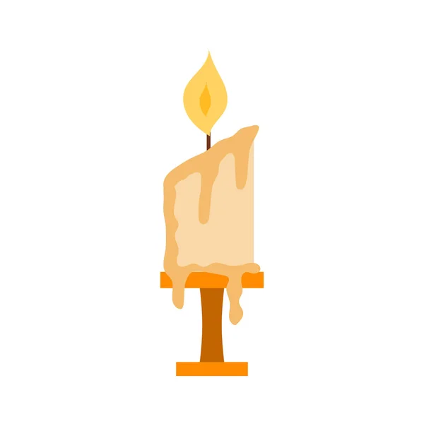 Vector candle romantiska vax part dekoration. — Stock vektor