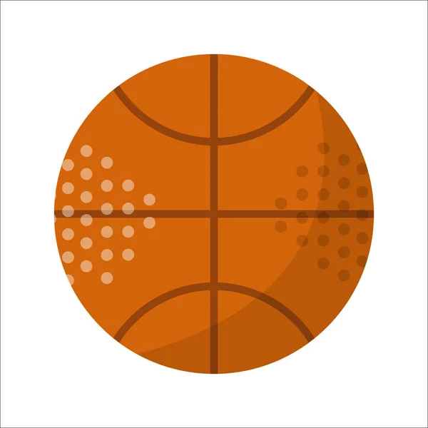 Pelota de baloncesto naranja vector ilustración . — Vector de stock