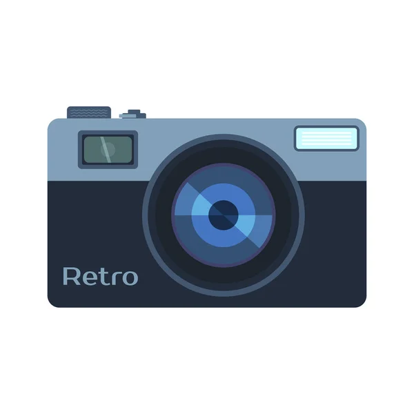 Retro fotoğraf kamera vektör çizim. — Stok Vektör