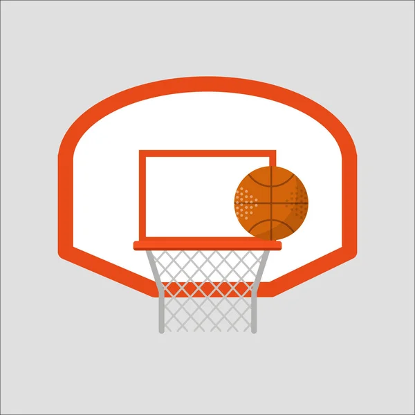 Baloncesto aro deporte cesta vector ilustración . — Vector de stock