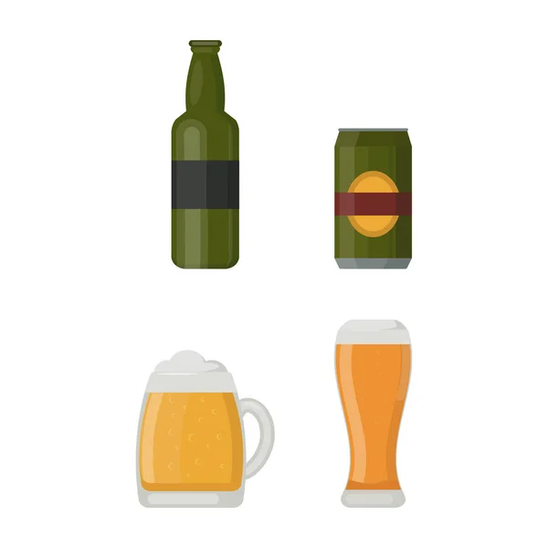 Bier glas vectorillustratie. — Stockvector