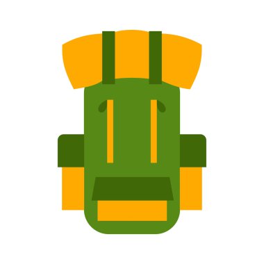 Sırt çantası simge vektör keşfetmek kamp izole.