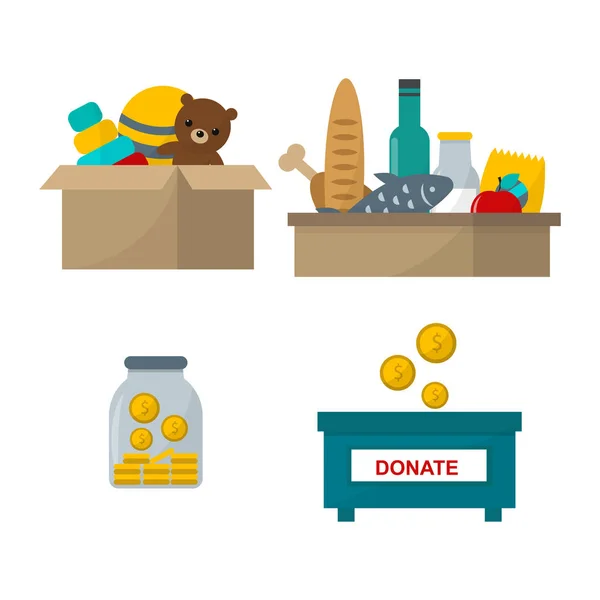 Donate help symbols vector illustration — Stock Vector