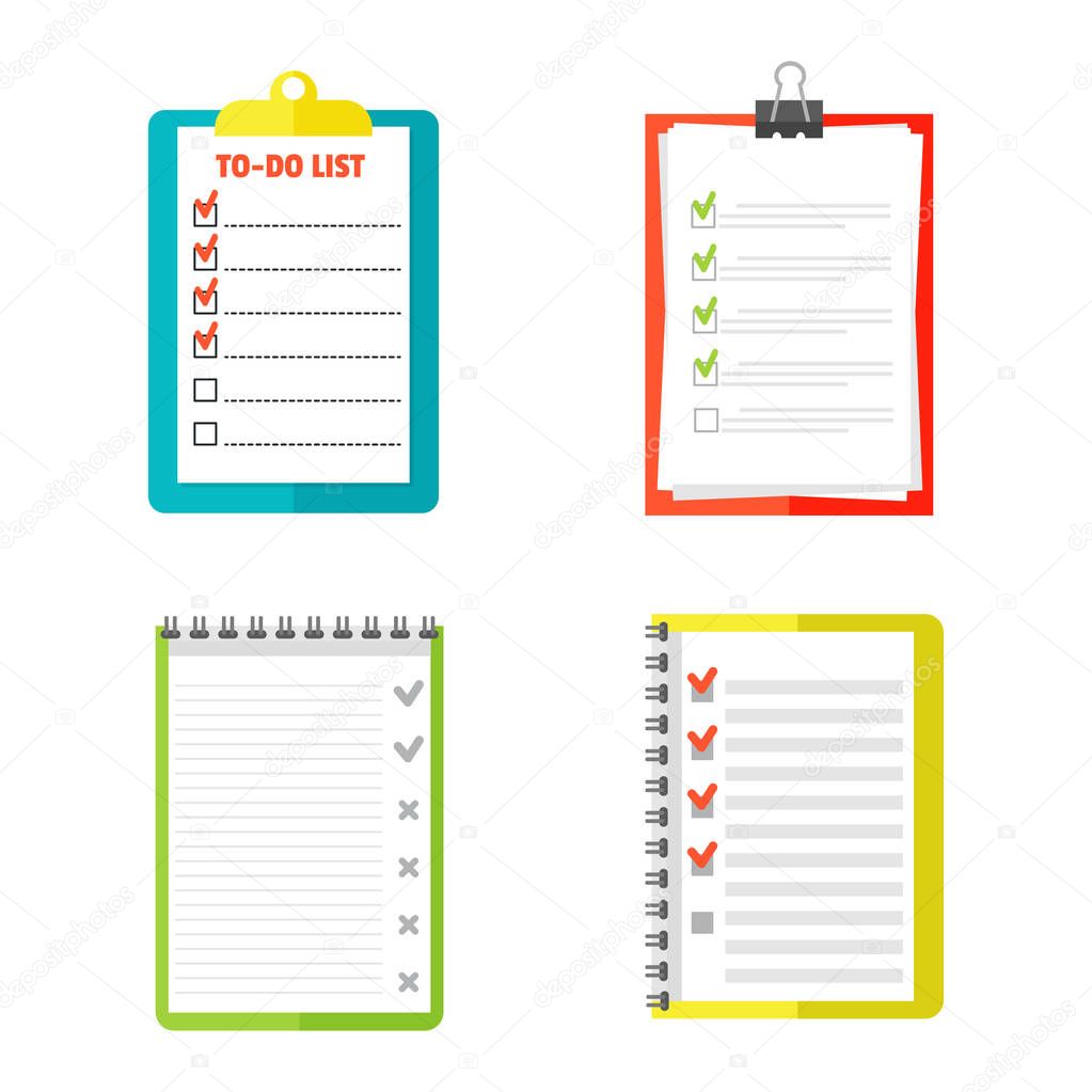 Agenda list concept vector illustration.