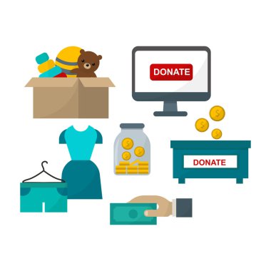 Yardım sembolleri vektör çizim bağış