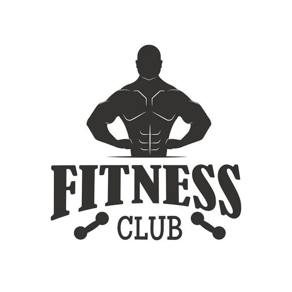 Gimnasio deporte club fitness emblema vector ilustración . — Archivo Imágenes Vectoriales
