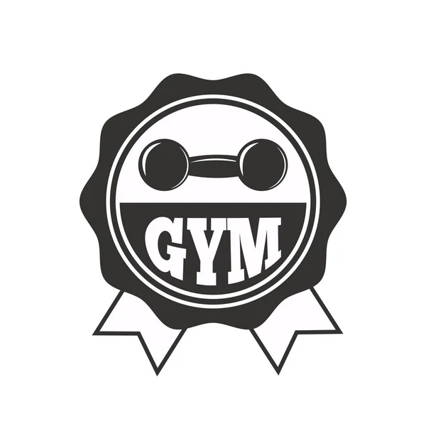 Gimnasio deporte club fitness emblema vector ilustración . — Archivo Imágenes Vectoriales