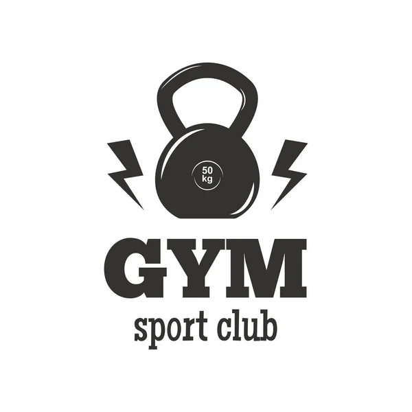 Turnhalle Sport Club Fitness Emblem Vektor Illustration. — Stockvektor