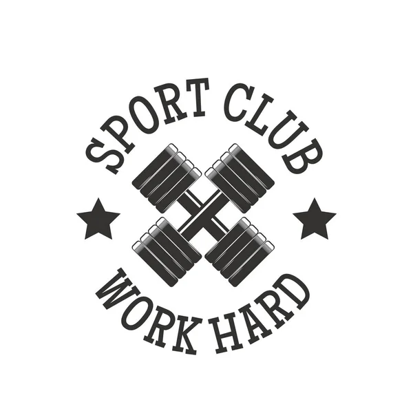 Turnhalle Sport Club Fitness Emblem Vektor Illustration. — Stockvektor