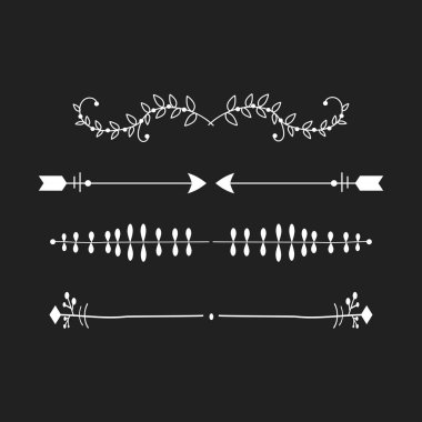 Vektör bölücüler kaligrafi line öğesi.