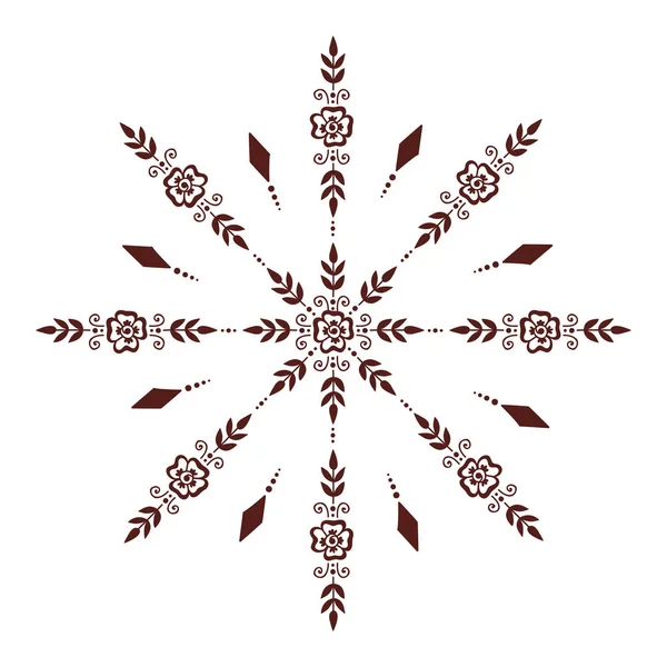 Illustration vectorielle de modèle de fleur de mehndi de tatouage de henné . — Image vectorielle