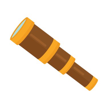Spyglass teleskop objektif vektör çizim.