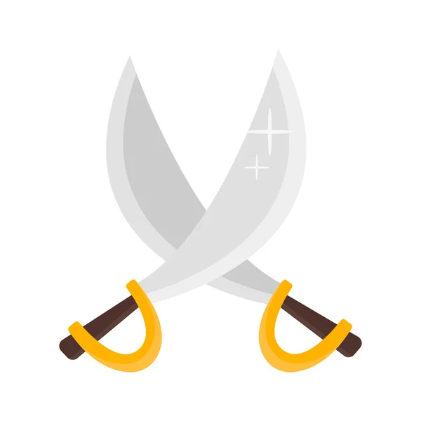 Piraat gekruiste zwaarden vectorillustratie. — Stockvector