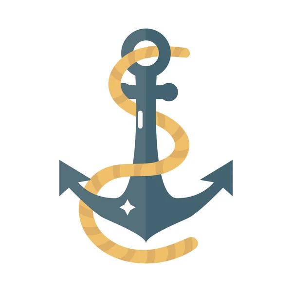Ukotvení námořní námořní plachetnice vektor. — Stockový vektor