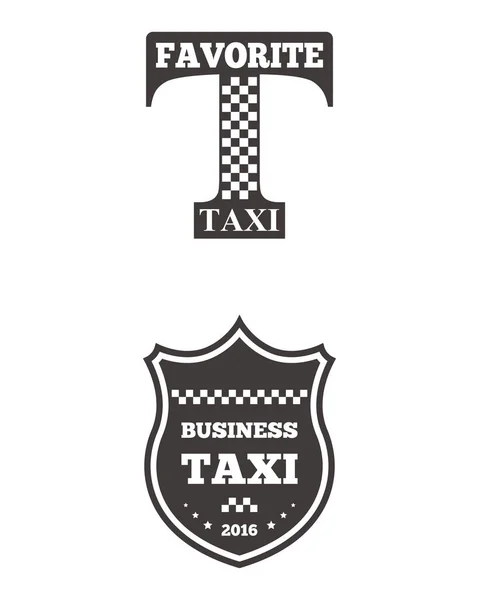 出租车徽章汽车服务业务标志模板矢量图. — 图库矢量图片