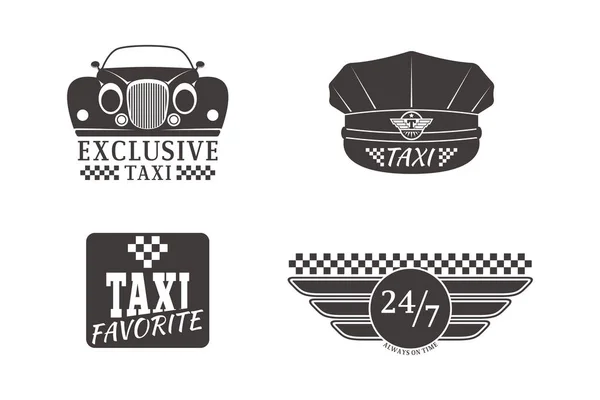 Εικονογράφηση φορέα πρότυπο σημάδι επαγγελματίες υπηρεσία αυτοκίνητο badge ταξί. — Διανυσματικό Αρχείο