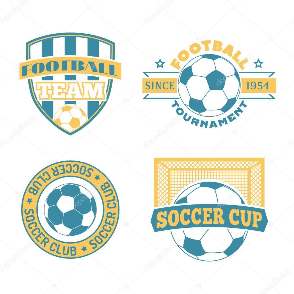Soccer badge vector set.