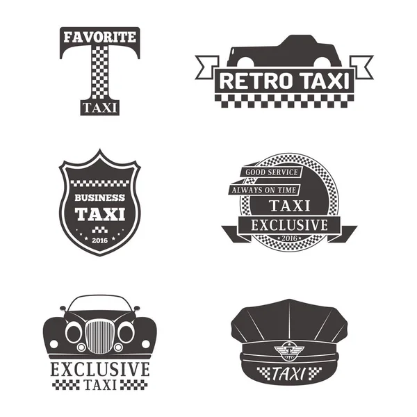 Modèle de signe d'entreprise de service de voiture de badge de taxi illustration vectorielle . — Image vectorielle