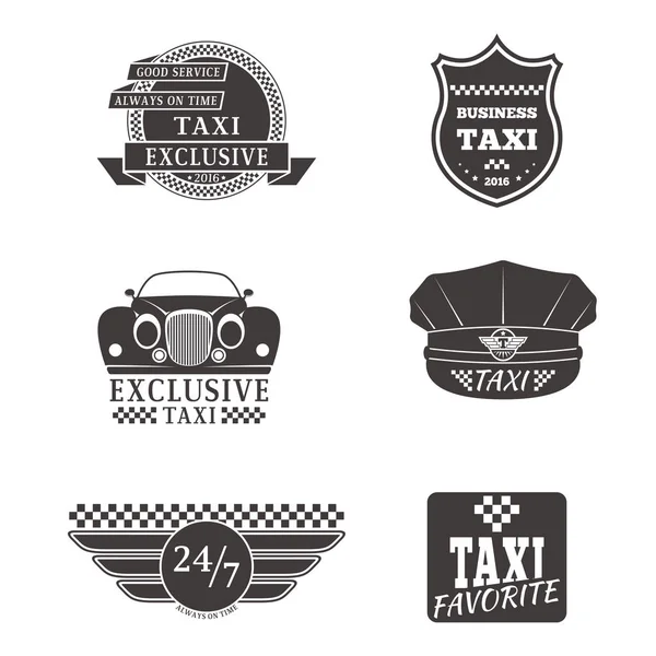 Εικονογράφηση φορέα πρότυπο σημάδι επαγγελματίες υπηρεσία αυτοκίνητο badge ταξί. — Διανυσματικό Αρχείο