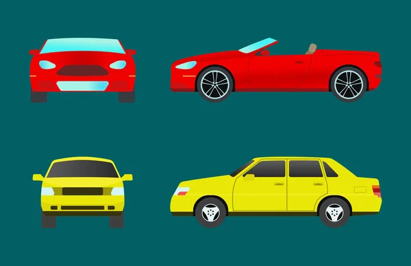 Coche vehículo transporte tipo diseño recorrido carrera modelo signo tecnología estilo y genérico automóvil contemporáneo niño juguete plana vector ilustración aislado icono . — Archivo Imágenes Vectoriales