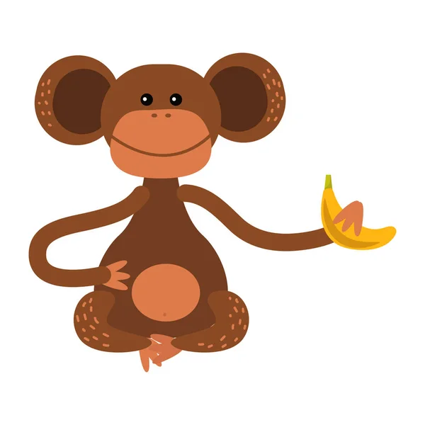 Macaco mono raro animal vector . — Vector de stock