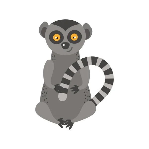 Lemur mono raro animal vector . — Archivo Imágenes Vectoriales