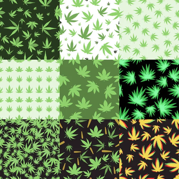 Marihuana naadloze patroon vector. — Stockvector