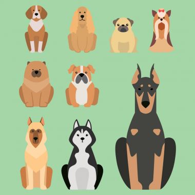 Komik karikatür köpek karakteri ekmek illüstrasyon karikatür tarzı mutlu köpek yavrusu ve izole dostu memeli sevimli maskot köpek vektör çizim.