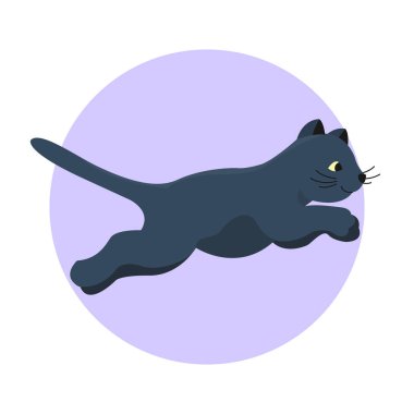 Kedi doğurmak şirin kedi yavrusu siyah portre kabarık genç çok güzel Karikatür hayvan evde beslenen hayvan ve oldukça eğlenceli bir oyun kedi memeli yerli kitty vektör çizim oturma.