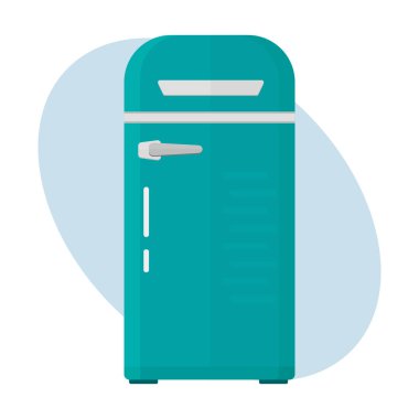 Moda endüstriyel metal mutfak mutfak eşyası ve ev kap buzdolabı cihaz gıda dondurucu vektör çizim ile paslanmaz buzdolabı.