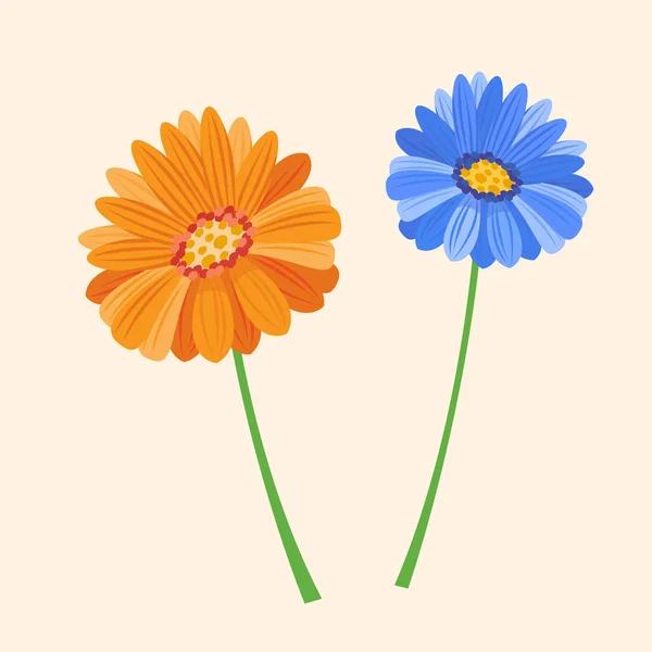 Flower summer natural plant vector illustration.