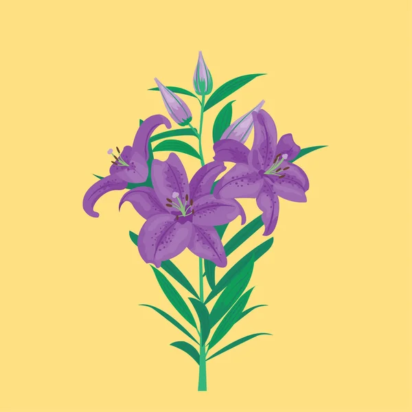 Flower summer natural plant vector illustration.