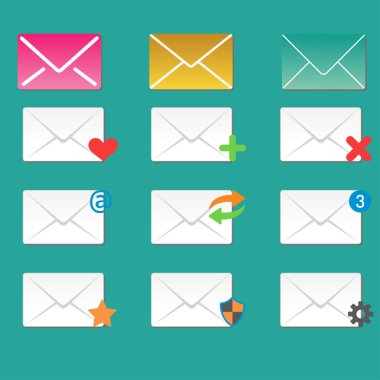 Zarf kapağı simgeler ileti vektör çizim yazma iletişim ve ofis yazışma boş kapak adres tasarım kağıt boş oyun kağıdı iş e-posta.