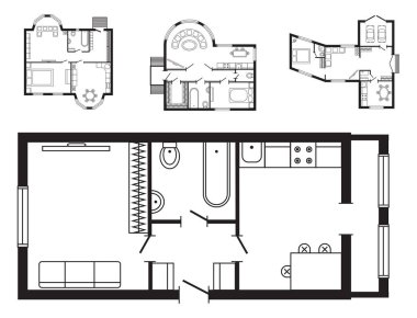 Proje çizim Modern ofis mimari planı iç mobilya ve inşaat tasarım