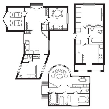 Proje çizim Modern ofis mimari planı iç mobilya ve inşaat tasarım
