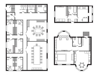 Proje çizim Modern ofis mimari planı iç mobilya ve inşaat tasarım