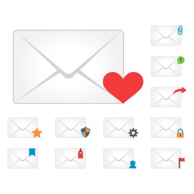 Zarf kapağı simgeler ileti vektör çizim yazma iletişim ve ofis yazışma boş kapak adres tasarım kağıt boş oyun kağıdı iş e-posta.