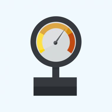 Basınç sensörü Manometre aracı vektör simgesi veya Fabrika boru hattı vektör çizim üzerinde basınç sensörü.