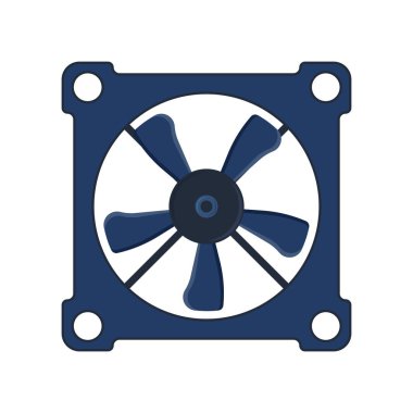 Pervane fan soğutucu bilgisayar vektör Rüzgar havalandırma ekipmanları Hava üfleyici teknolojisi güç çemberi.