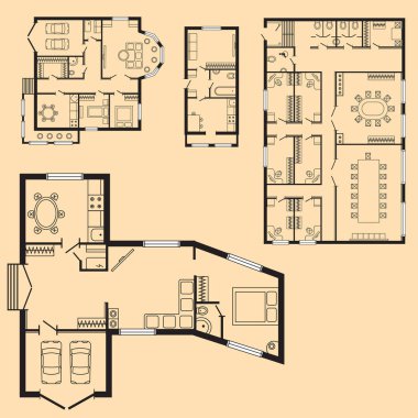 Proje çizim Modern ofis mimari planı iç mobilya ve inşaat tasarım