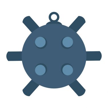 Deniz benim illüstrasyon izole simgesi deniz bomba vektör