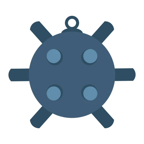 Naval mine vector illustration isolated icon sea bomb — Stock Vector