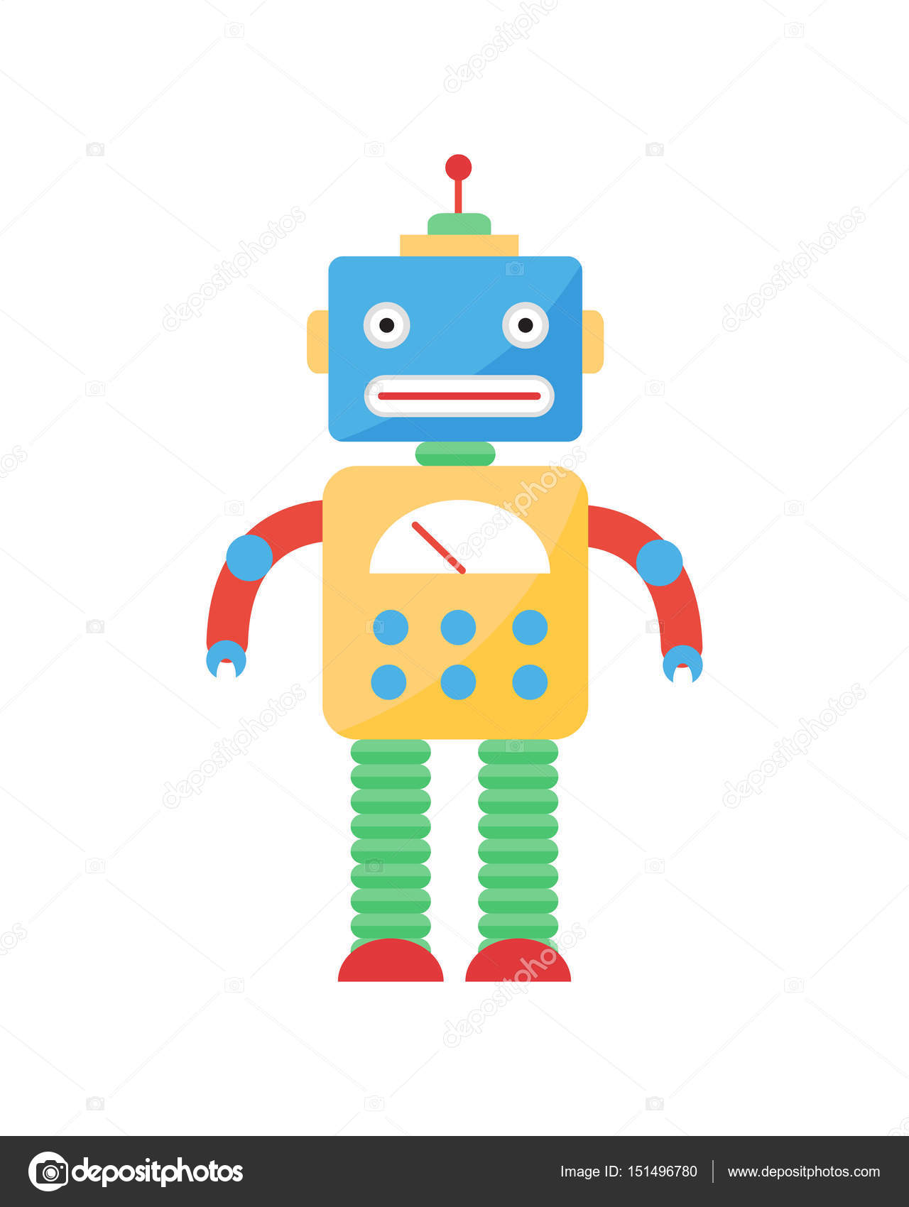 karakterisere romantisk jul Cute vintage robot technology toy machine future science toy cyborg  futuristic design vector illustration. Stock Vector by ©luplupme.gmail.com  151496780