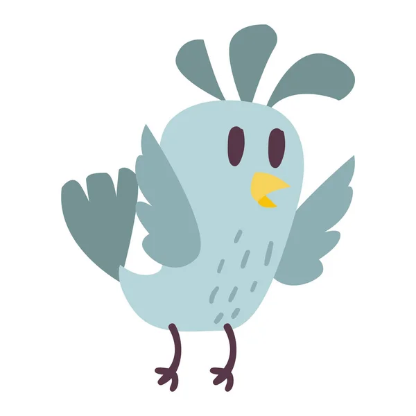 Милий птах Векторні ілюстрації мультфільм барвисті — стоковий вектор