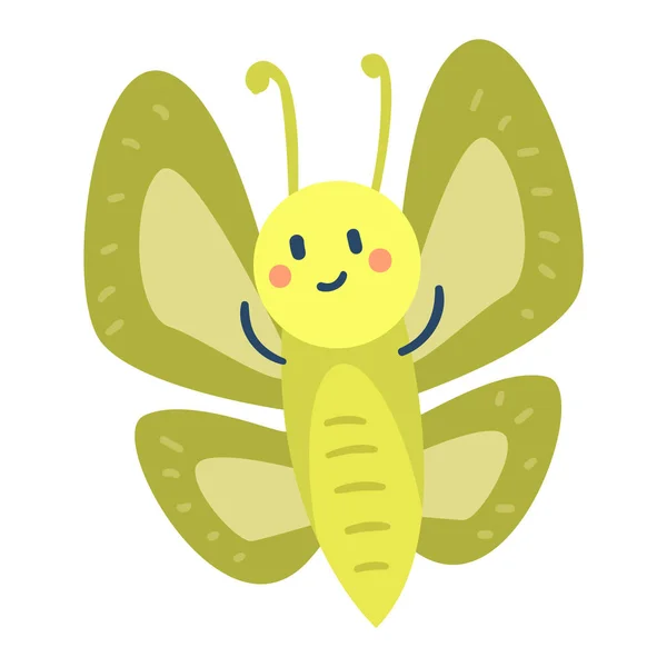 Красочная бабочка с абстрактным декоративным узором векторный графический летний свободный муха представляет силуэт . — стоковый вектор