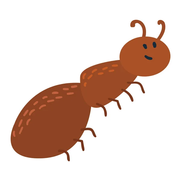 İllüstrasyon kırmızı ahşap karınca doğa küçük böcek hayvan el çekilmiş izole vektör fauna karakter. — Stok Vektör